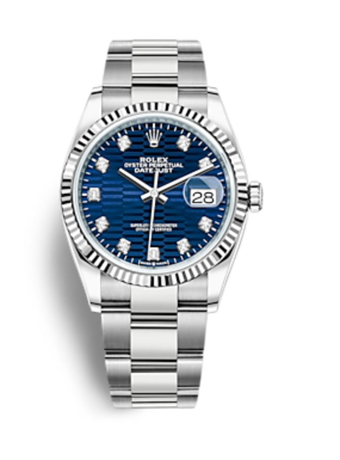 Rolex m126234-0058 Datejust Oystersteel and White gold