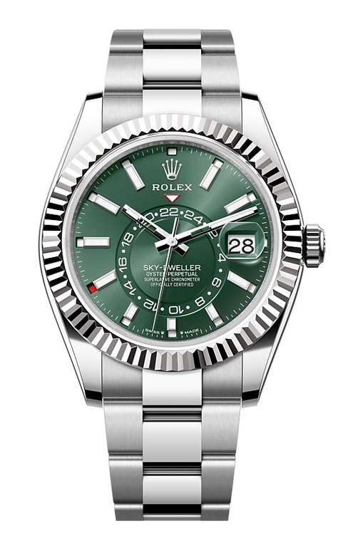 336934-0001 Rolex 42 mm Steel and White Gold Sky-Dweller