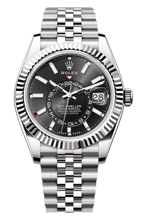 336934-0008 Rolex 42 mm Steel and White Gold Sky-Dweller