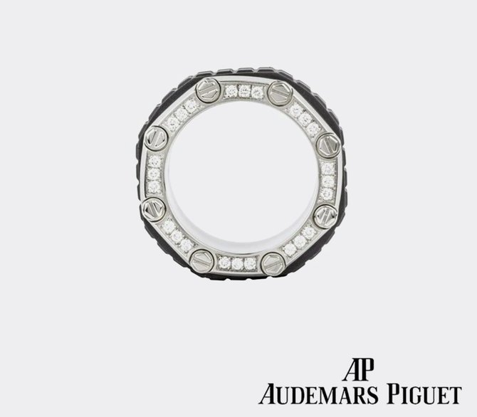Audemars Piguet Titanium Diamond Royal Oak Offshore Ring - фото 2
