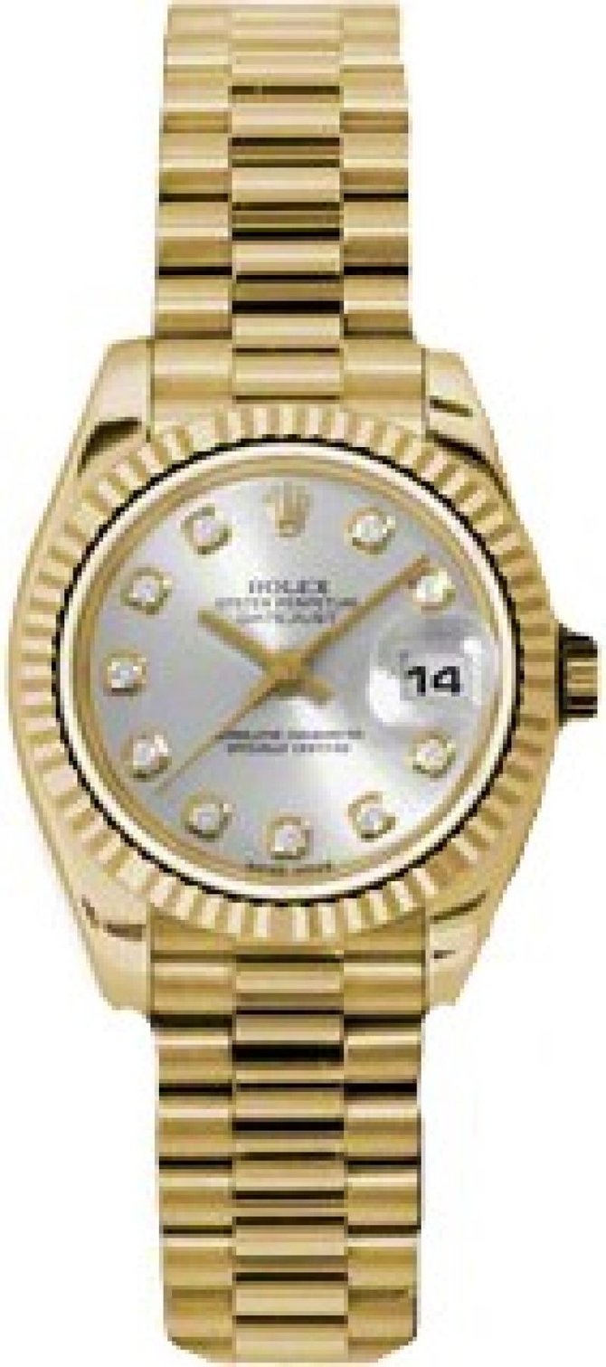 Rolex 179178 sdp Datejust Ladies 26mm Yellow Gold