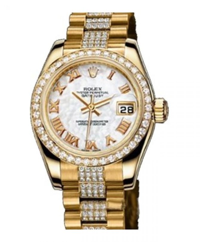 Rolex 179138 White MOP Datejust Ladies 26mm Yellow Gold - фото 1
