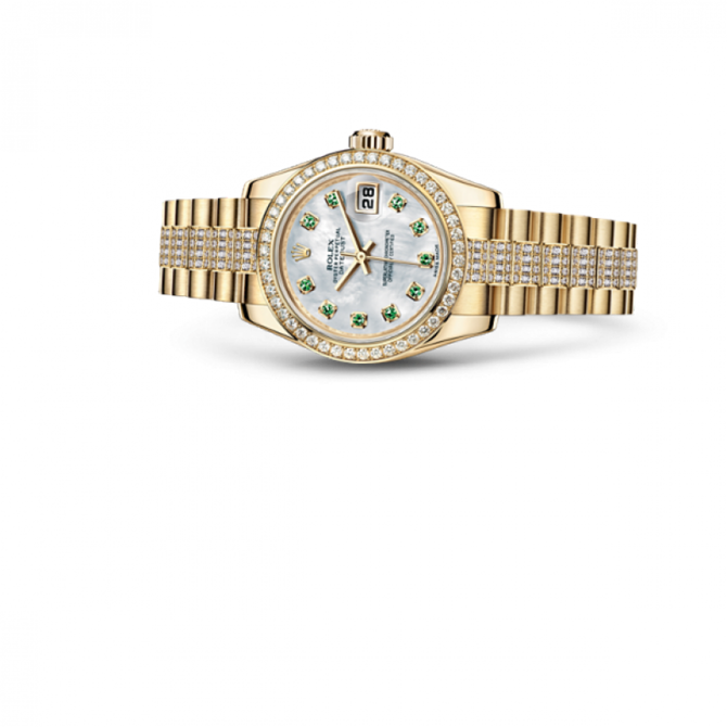 Rolex 179138 White MOP Datejust Ladies 26mm Yellow Gold - фото 2