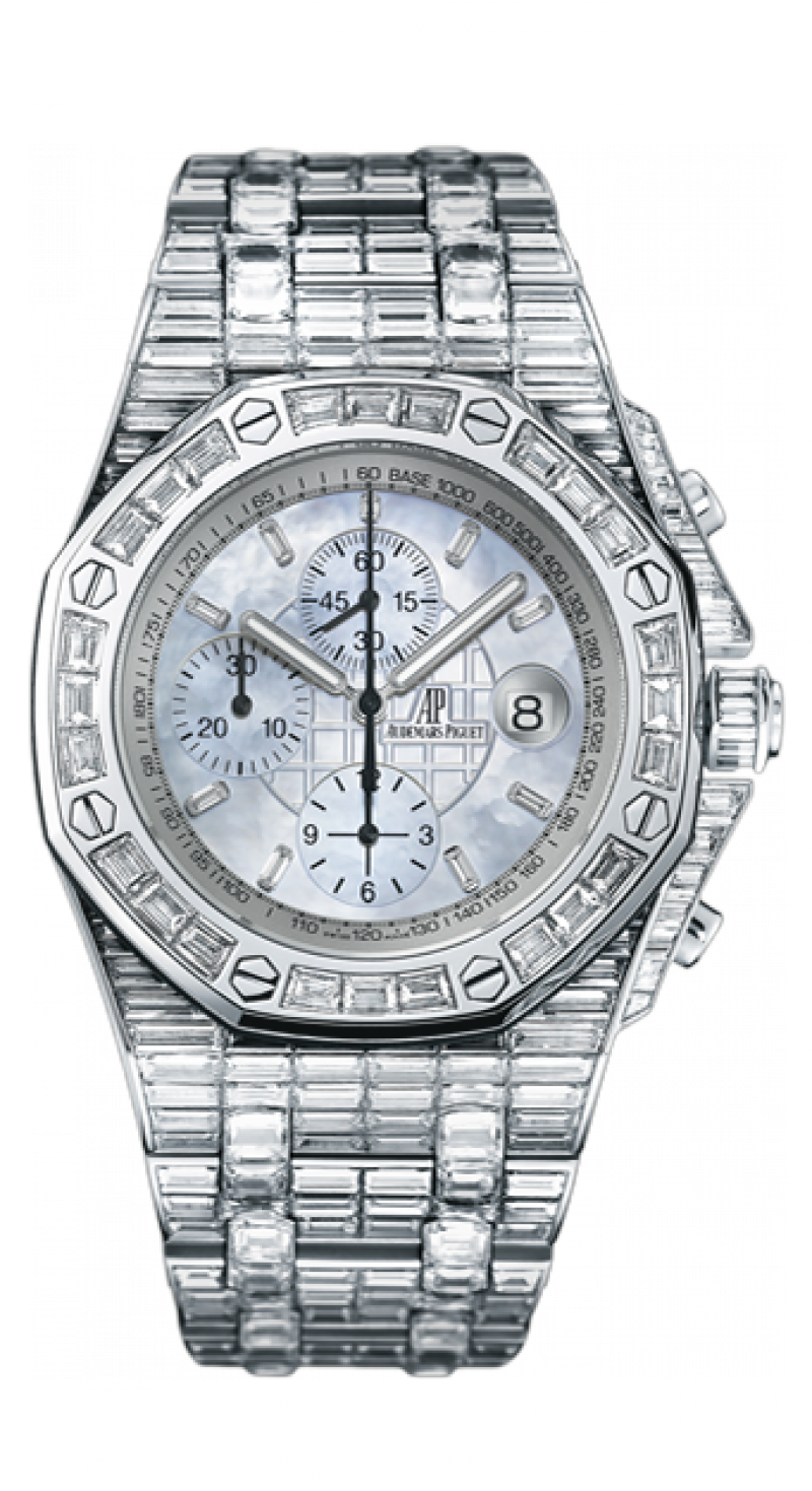 26174BC.ZZ.8042BC.01 Audemars Piguet Chronograph Gold Jeweled Royal Oak Offshore