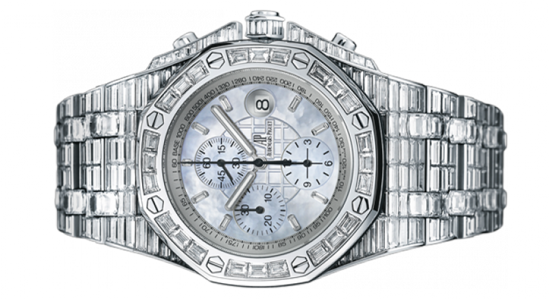 26174BC.ZZ.8042BC.01 Audemars Piguet Chronograph Gold Jeweled Royal Oak Offshore