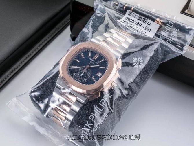Patek Philippe 5980/1AR-001 Nautilus Stainless Steel and Rose Gold - фото 6