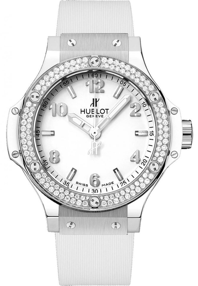 Hublot 361.SE.2010.RW.1104 Big Bang 38mm Ladies Steel All White Diamonds