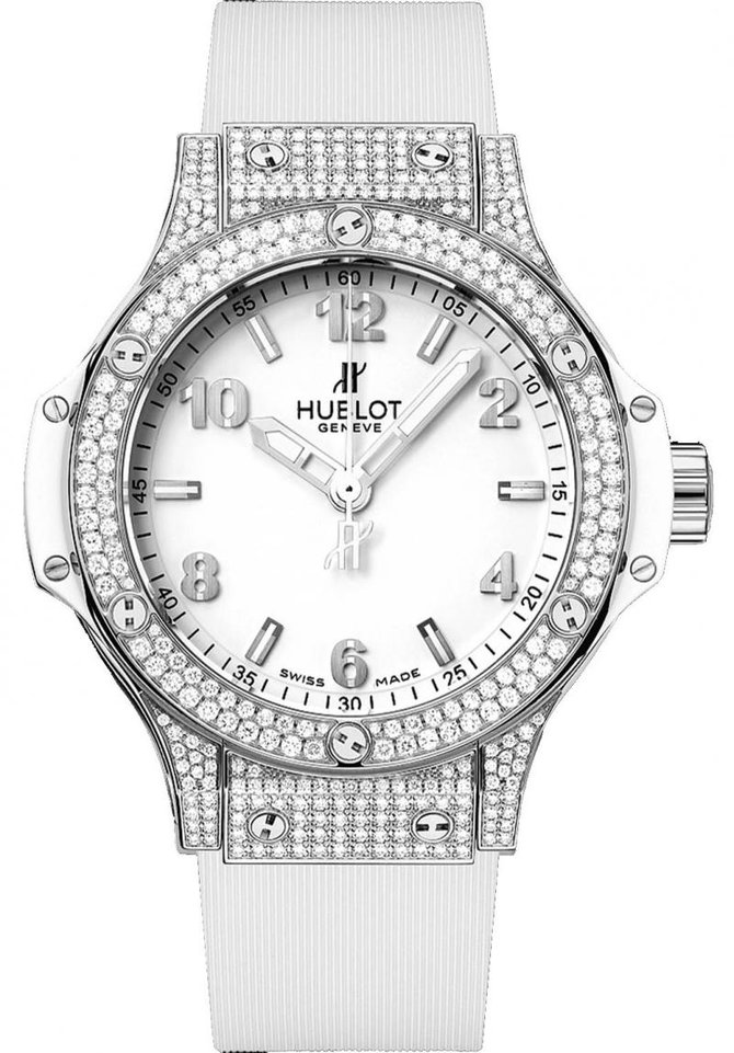 Hublot 361.SE.2010.RW.1704 Big Bang 38mm Ladies Steel All White Diamonds