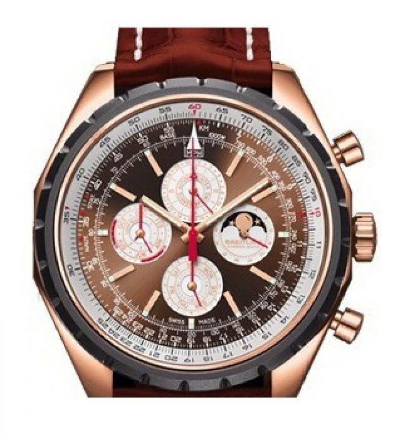RG-Brown&White-BrCroco Breitling QP Chrono-Matic