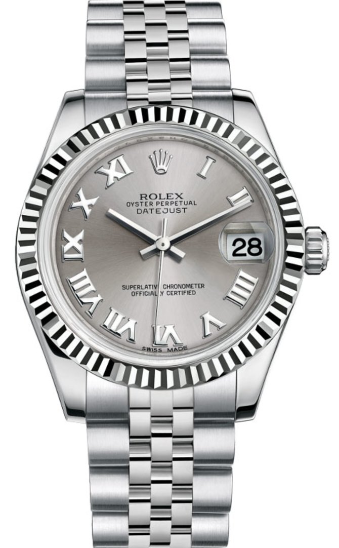 Rolex 178274 srj Datejust 31mm Steel and White Gold