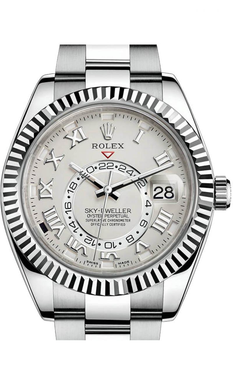 rolex sky dweller silver