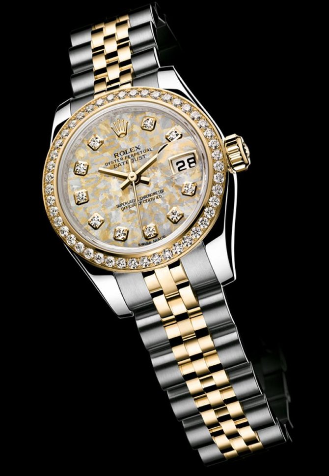Rolex 179383 Gold Cristals Gray Datejust Ladies 26mm Steel and Yellow Gold - фото 5