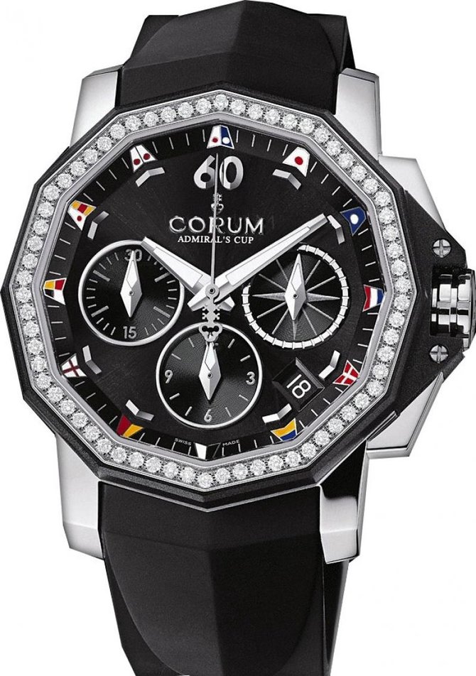 Corum 984.970.47/F371 AN12 Admirals Cup Challenger Admiral`s Cup Challenger 40 Chrono Diamonds - фото 1