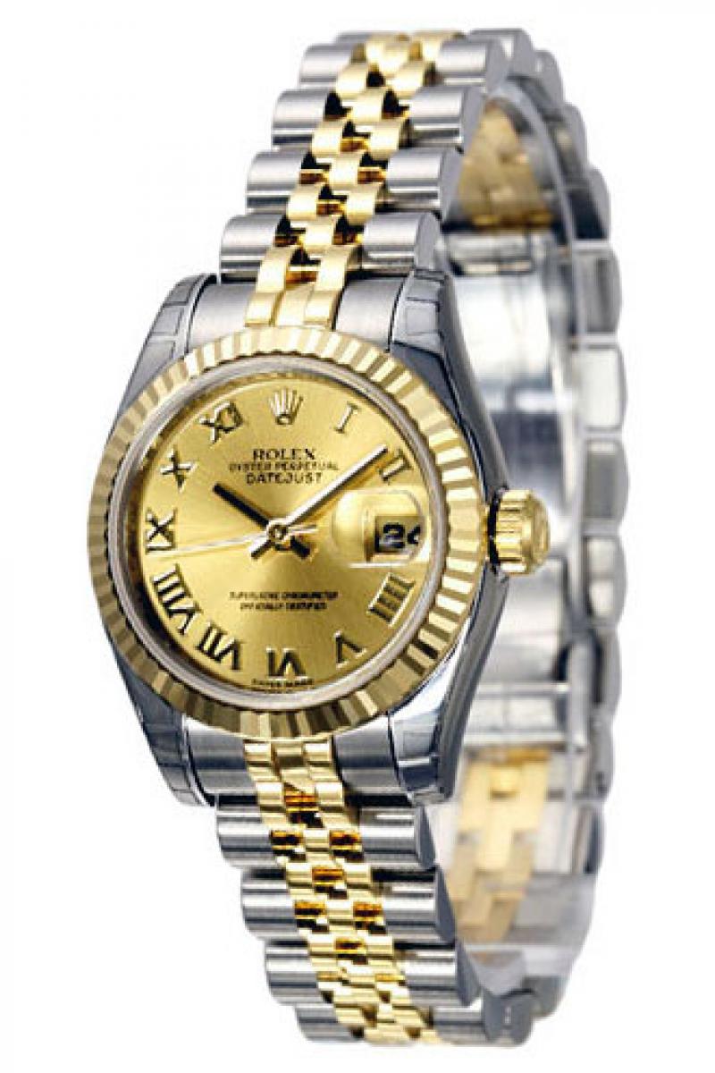 179173 chrj Rolex 26mm Steel and Yellow Gold Datejust Ladies