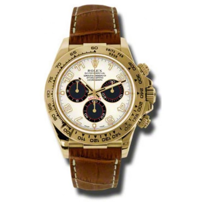 Rolex 116518 ivory dial black subdials Daytona Cosmograph 