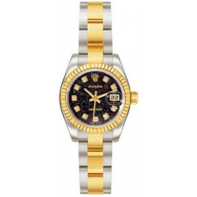 Rolex 179173 Black Jubilee D Datejust Ladies 26mm Steel and Yellow Gold - фото 4