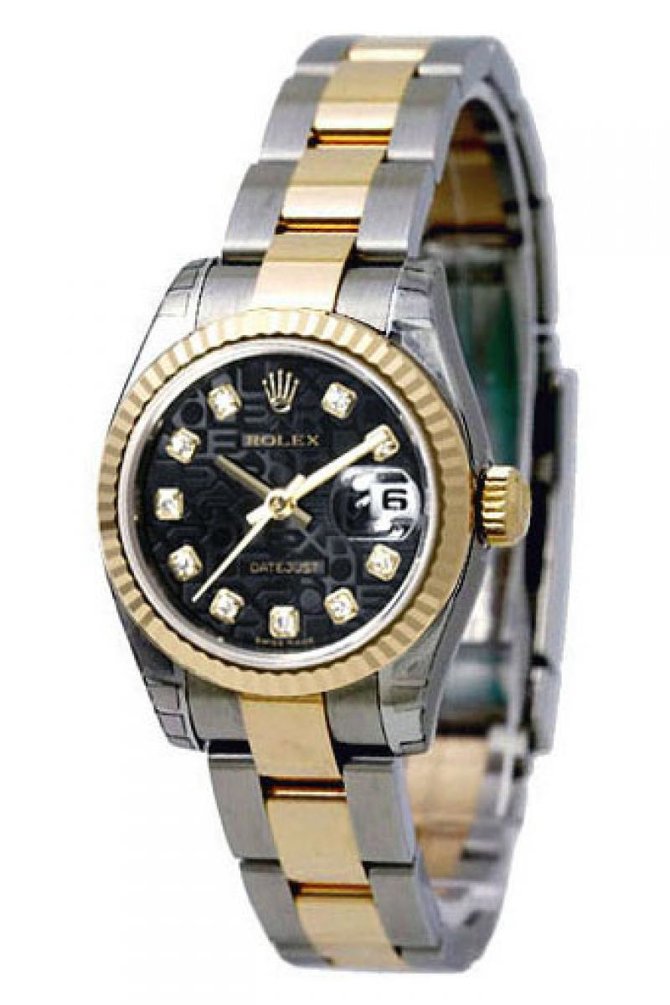 Rolex 179173 Black Jubilee D Datejust Ladies 26mm Steel and Yellow Gold - фото 2