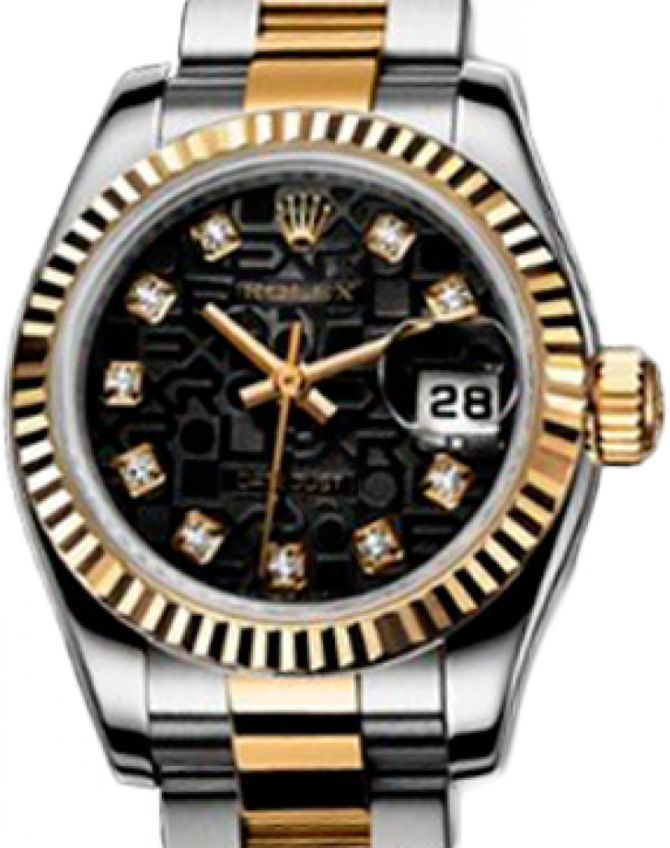 Rolex 179173 Black Jubilee D Datejust Ladies 26mm Steel and Yellow Gold - фото 3