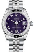 Rolex Datejust 178344 Purple 31mm Steel and White Gold
