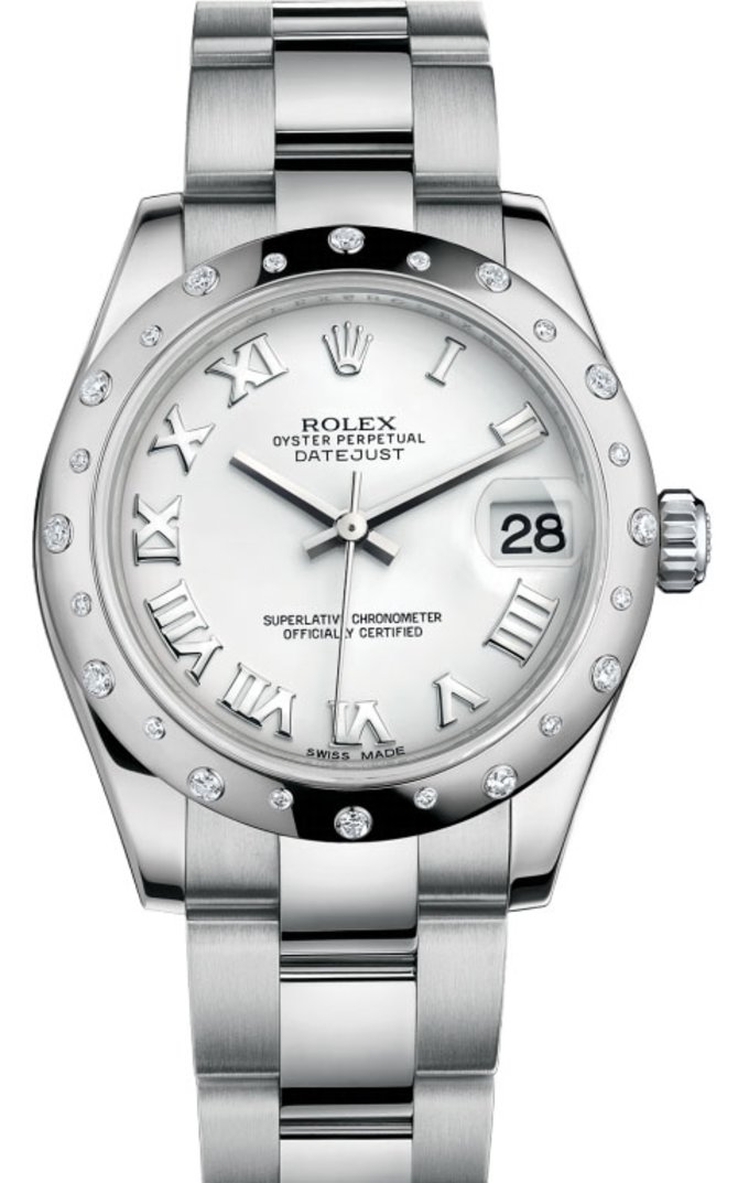 Rolex 178344 wro Datejust 31mm Steel and White Gold