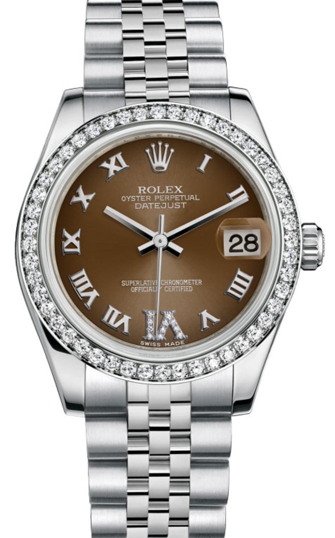 Rolex 178384 Bronze Datejust 31mm Steel and White Gold