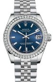 Rolex Datejust 178384 blij 31mm Steel and White Gold