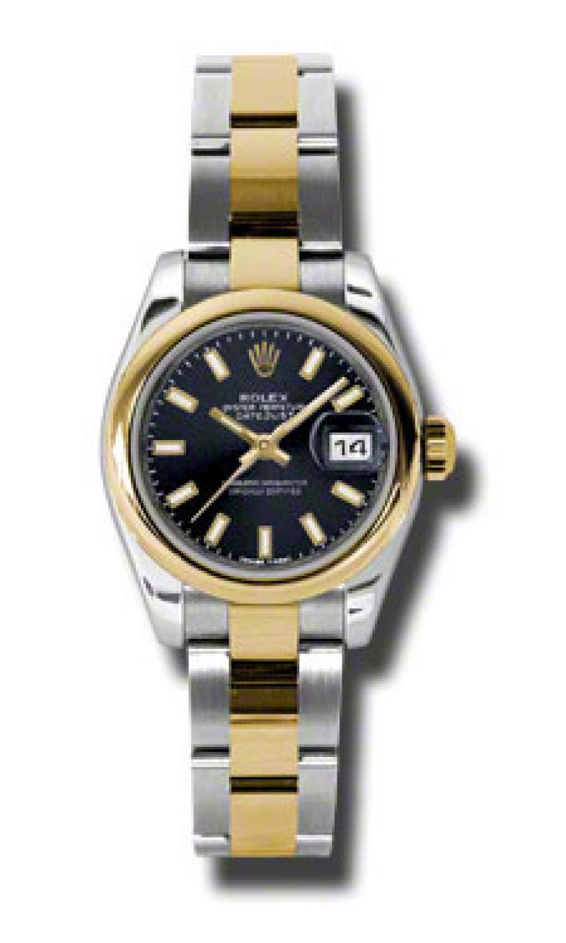179163 bkso Rolex  26mm Steel and Yellow Gold Datejust Ladies
