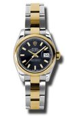 Rolex Datejust Ladies 179163 bkso  26mm Steel and Yellow Gold