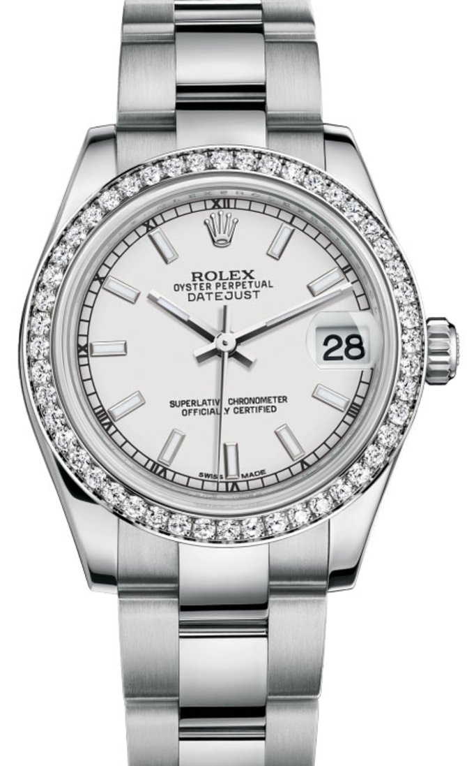 Rolex 178384 wio Datejust 31mm Steel and White Gold