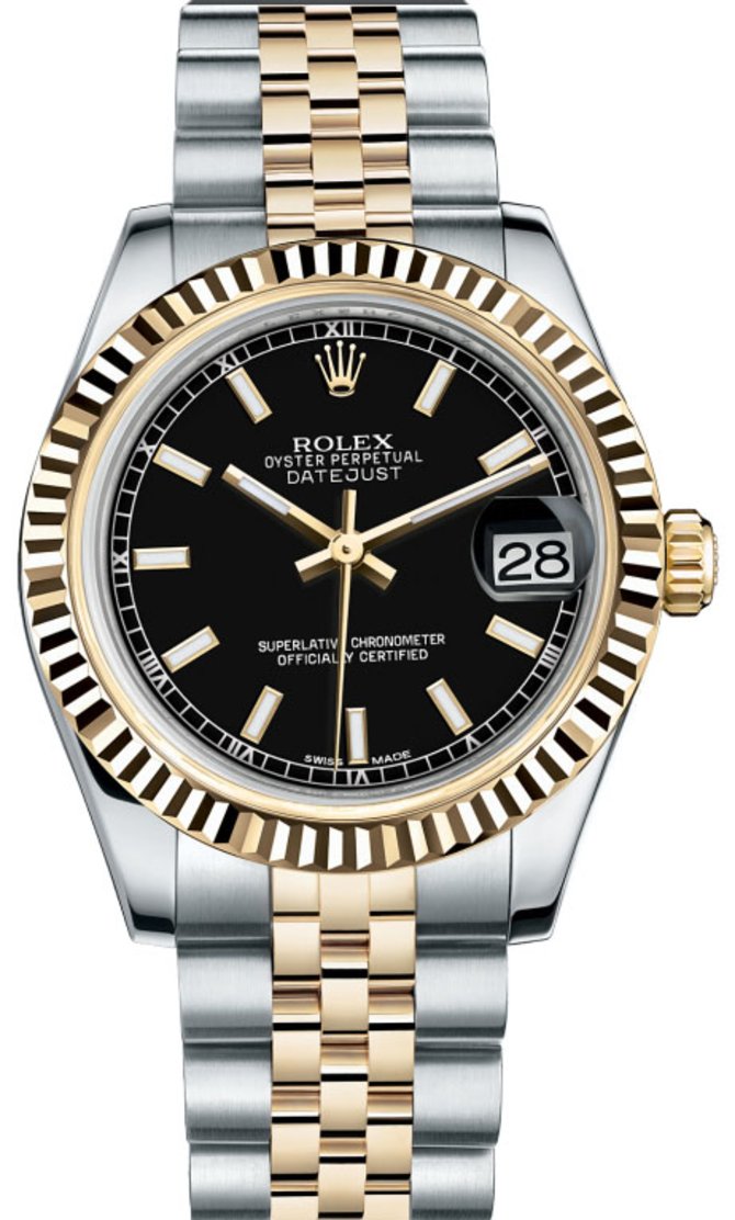 Rolex 178273 bkij Datejust 31mm Steel and Yellow Gold