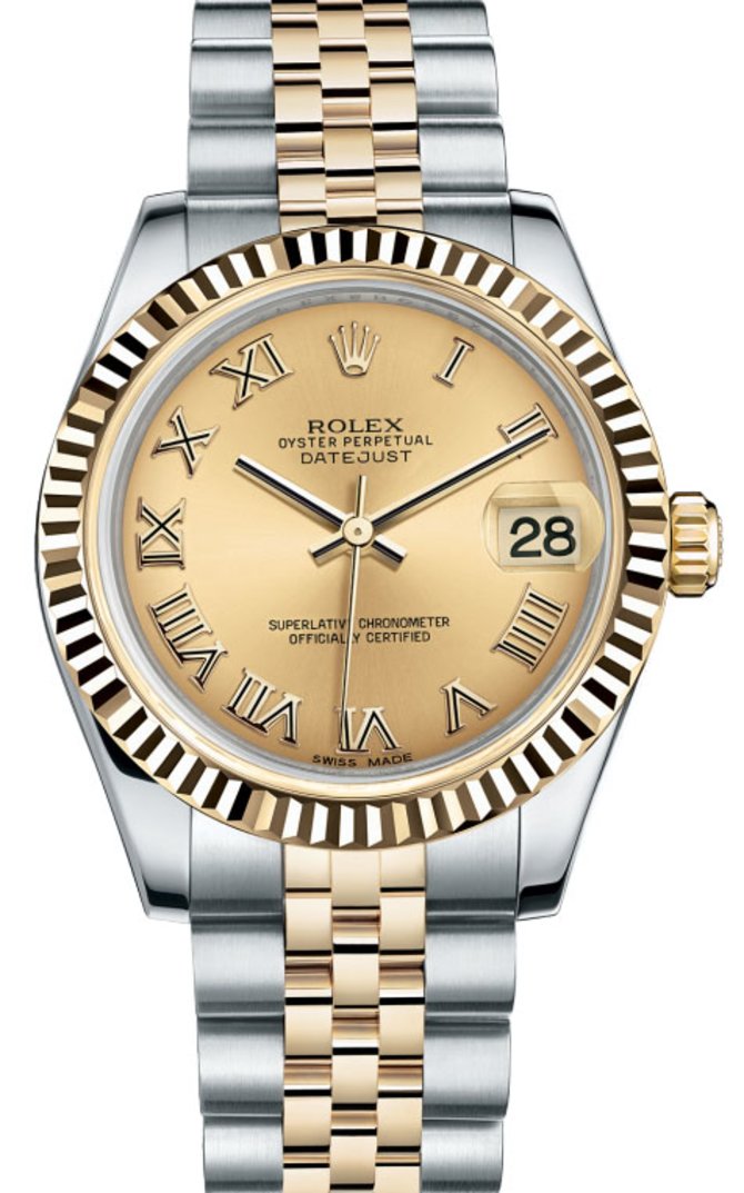 Rolex 178273 chrj Datejust 31mm Steel and Yellow Gold