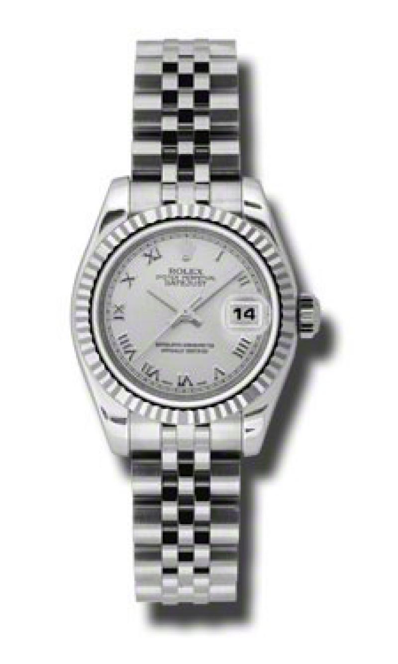 179174 srj Rolex 26mm Steel and White Gold Datejust Ladies