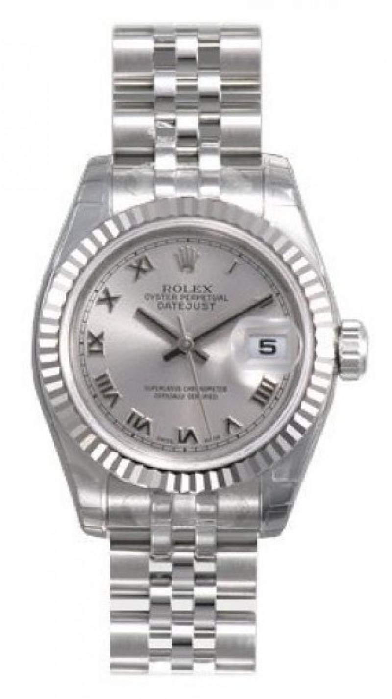 179174 srj Rolex 26mm Steel and White Gold Datejust Ladies