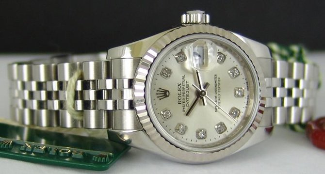 Rolex 179174 Silver D Datejust Ladies 26mm Steel and White Gold - фото 2