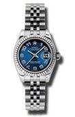 Rolex Datejust Ladies 179174 blcaj 26mm Steel and White Gold