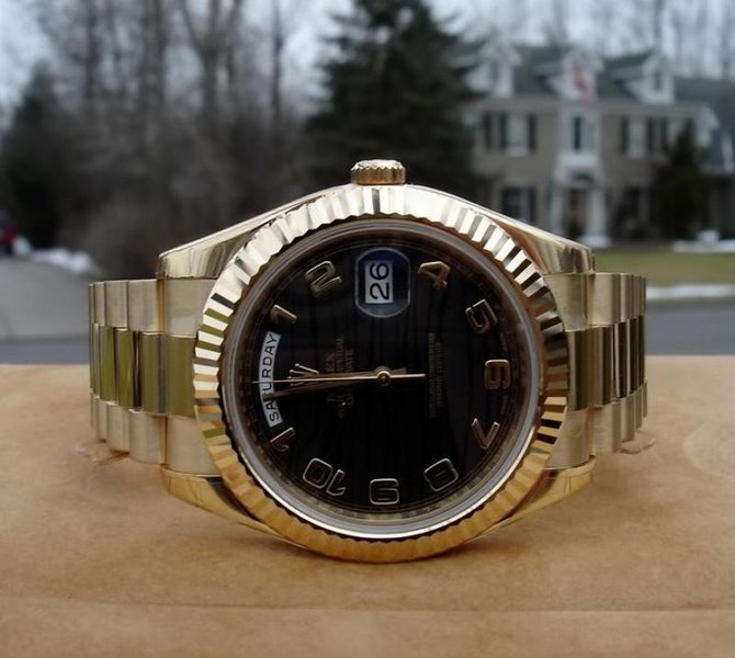 Rolex 218238 black Day-Date Yellow Gold - фото 2