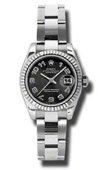Rolex Datejust Ladies 179174 bkcao 26mm Steel and White Gold