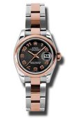 Rolex Datejust Ladies 179161 bkcao  26mm Steel and Everose Gold